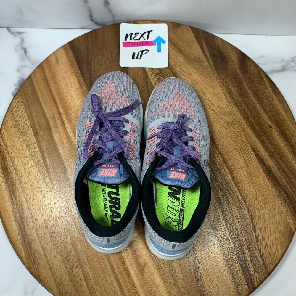 Nike Womens Free Rn Purple Comfort Cushioned Athletic Running Shoes Size US 6 - Picture 5 of 10